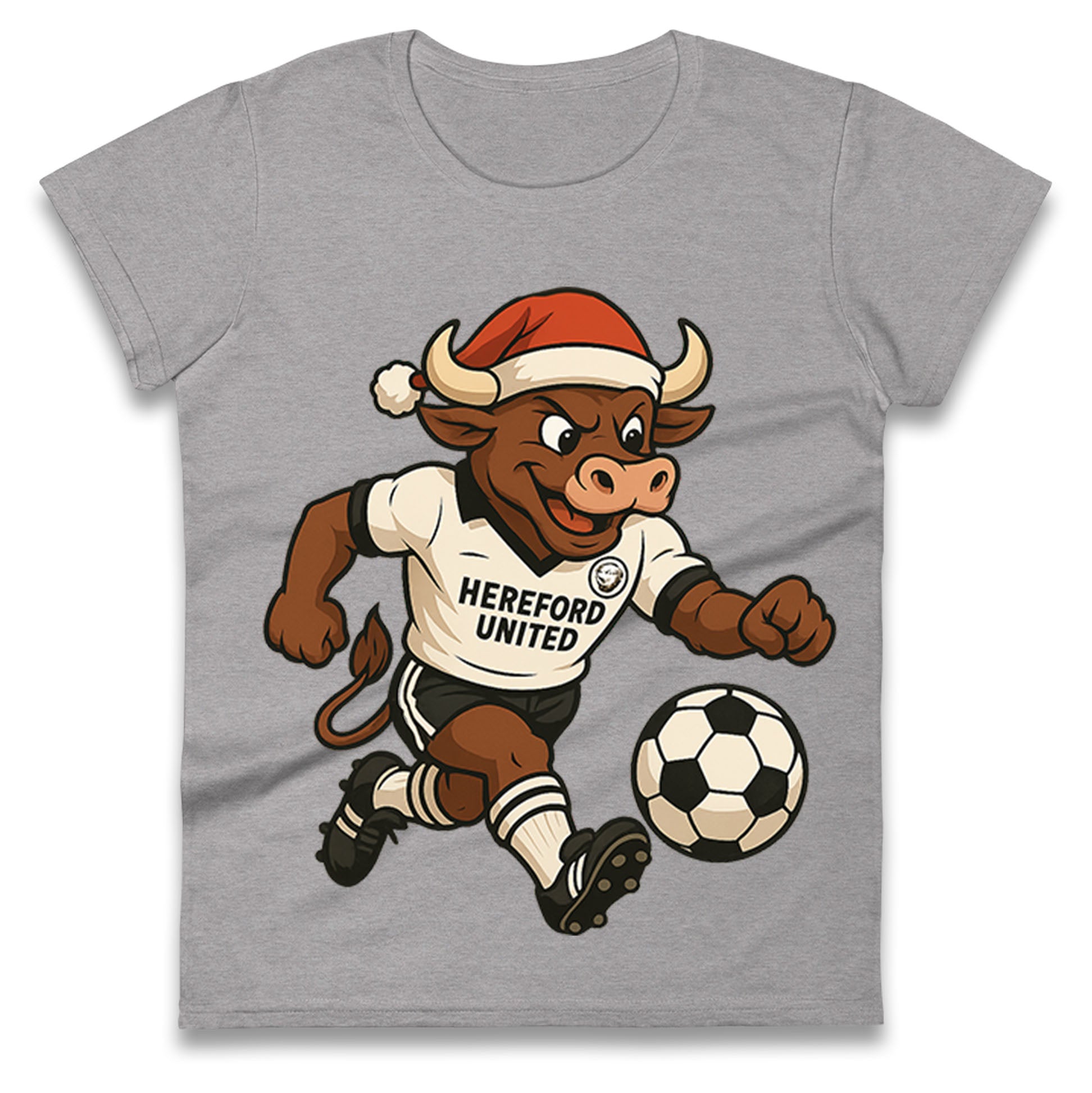 Retro Hereford Christmas Ladies T Shirt
