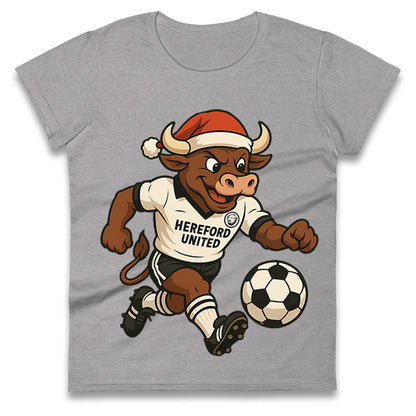 Retro Hereford Christmas Ladies T Shirt