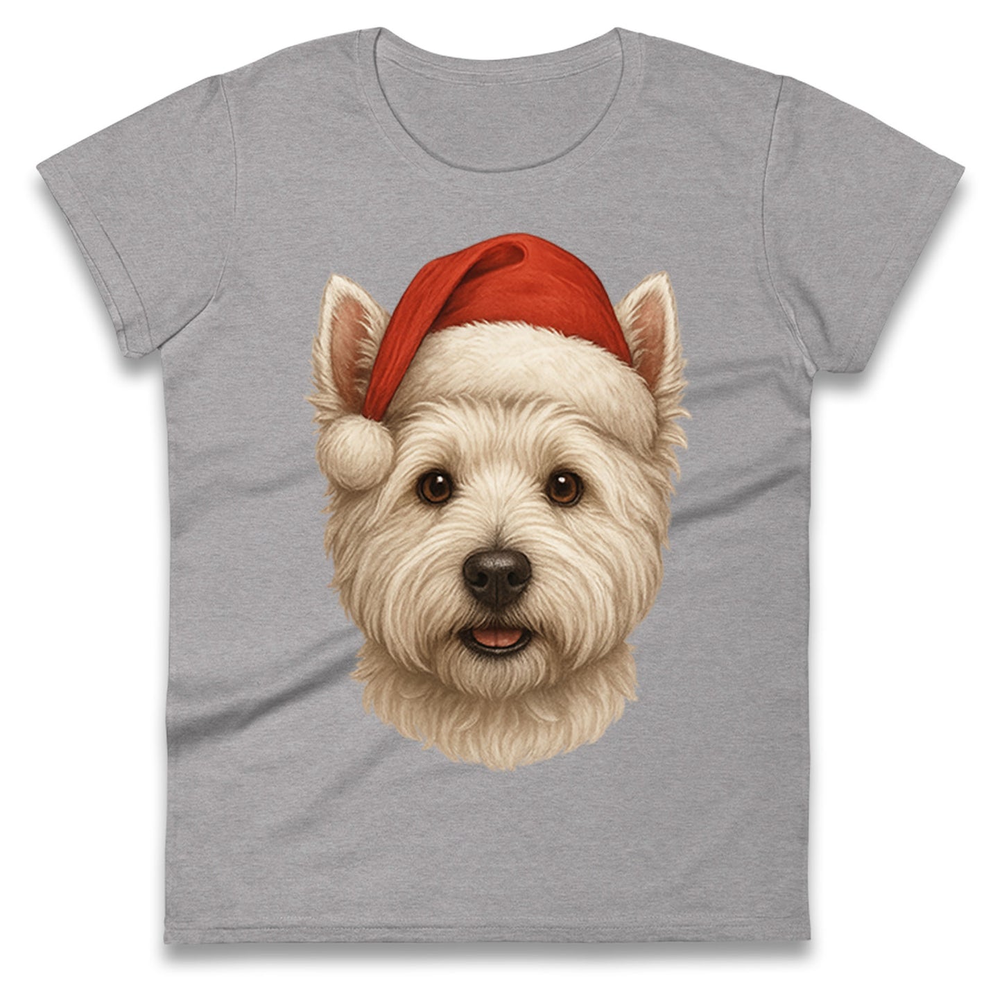 West Highland White Terrier Christmas Ladies T Shirt 