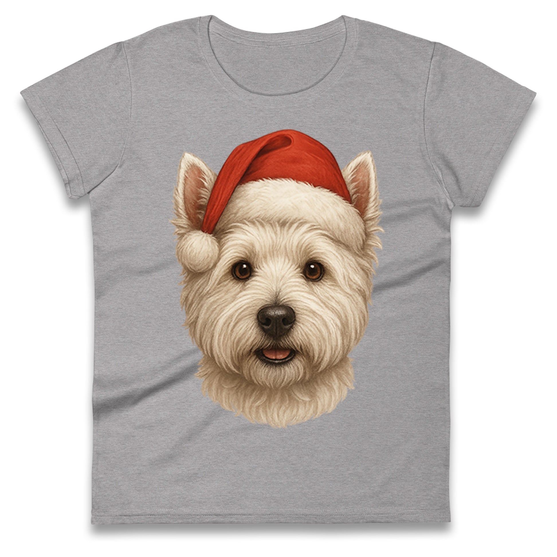 West Highland White Terrier Christmas Ladies T Shirt 