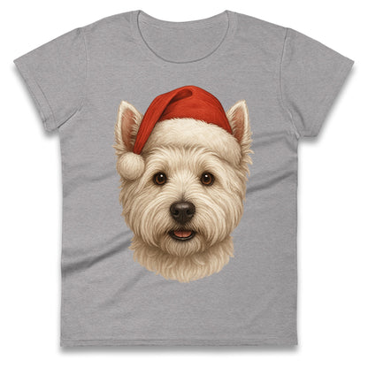 West Highland White Terrier Christmas Ladies T Shirt 