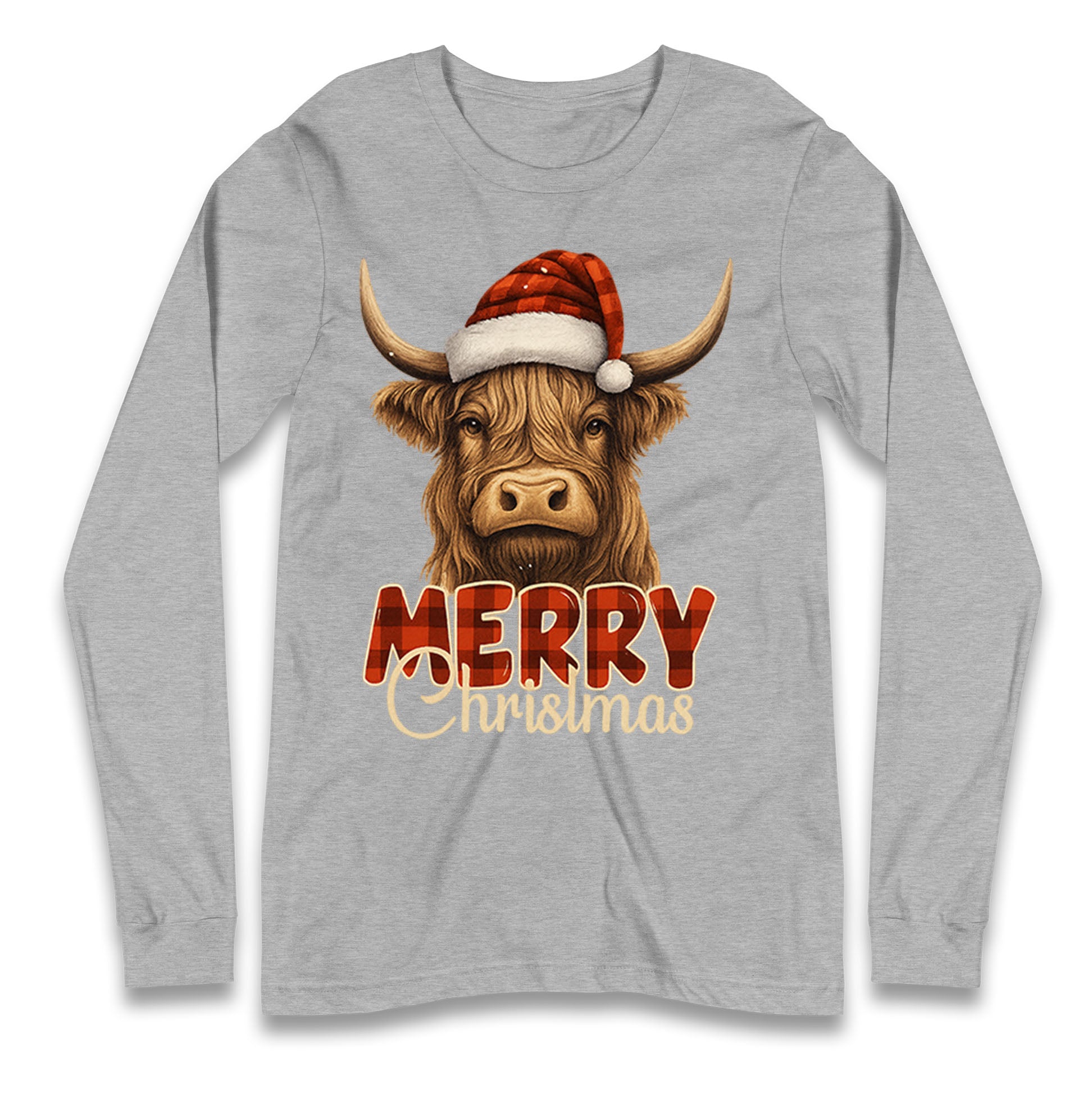 Highland Cow Christmas Longsleeve T Shirt