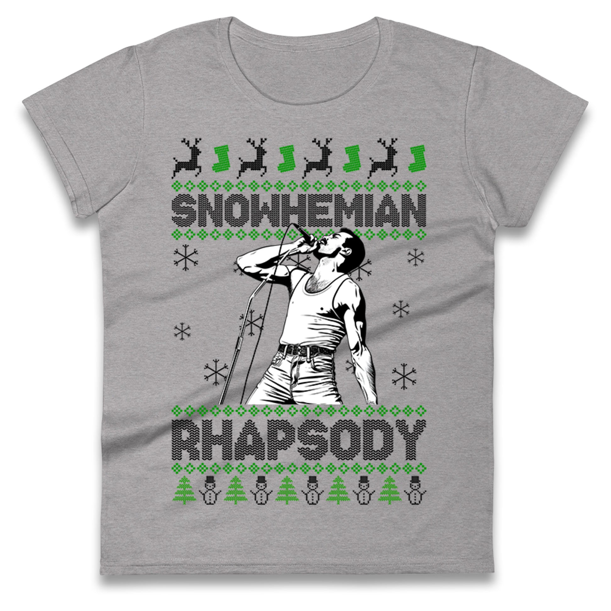 Freddie Mercury Christmas Ladies T Shirt