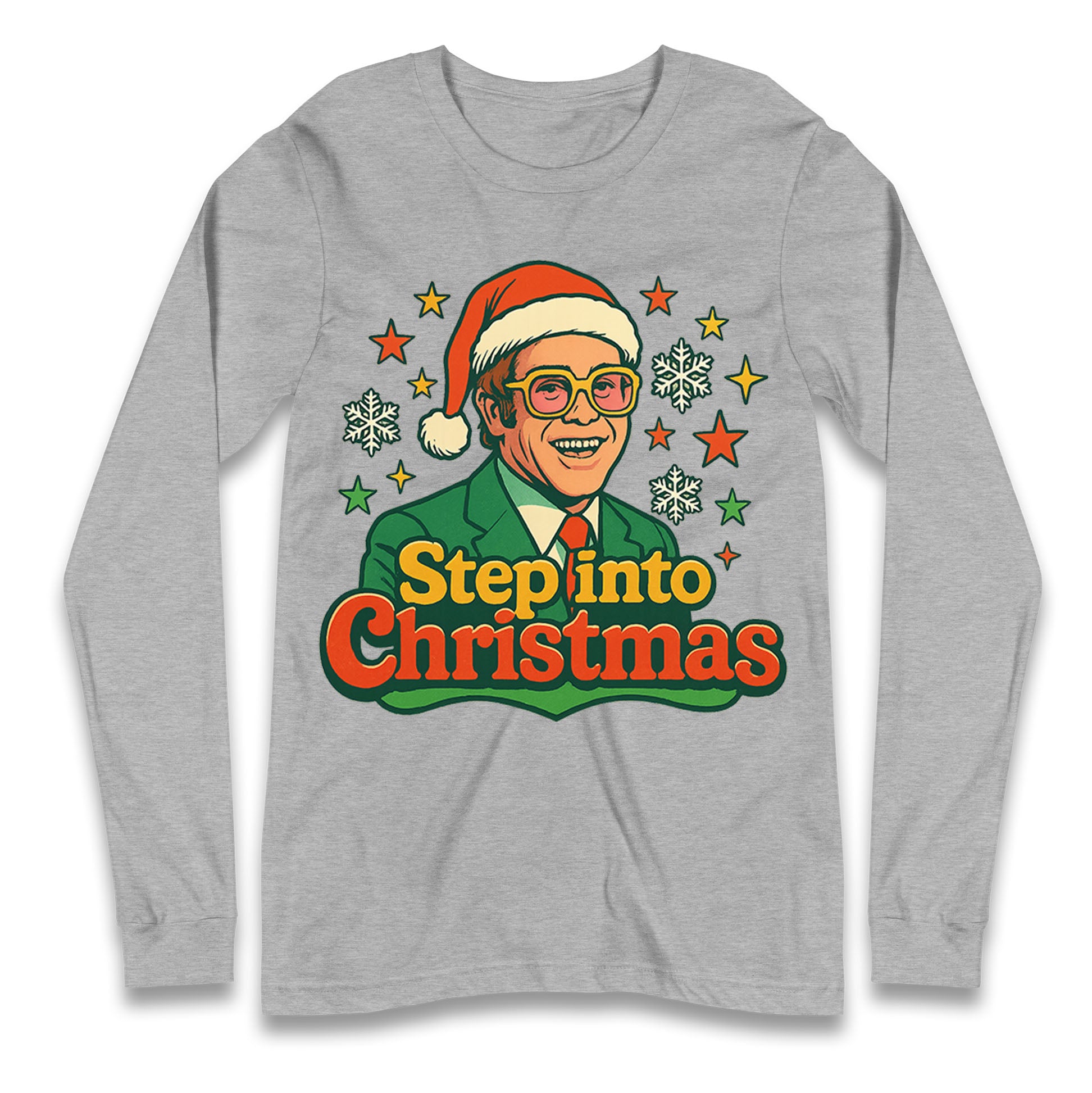 Elton John Christmas Longsleeve T Shirt