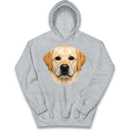 Labrador Dog Face Kids Hoodie