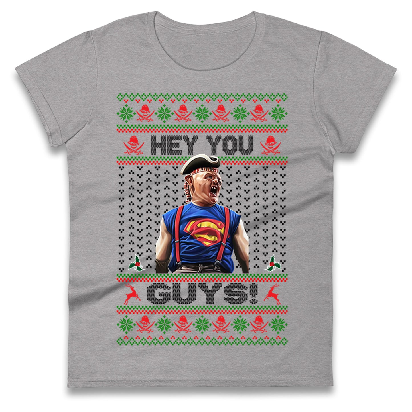 Goonies Sloth Christmas Ladies T Shirt