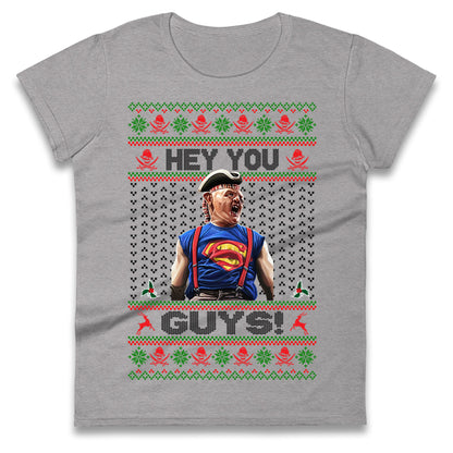 Goonies Sloth Christmas Ladies T Shirt