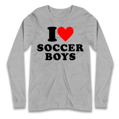 I Love Soccer Boys Longsleeve T Shirt
