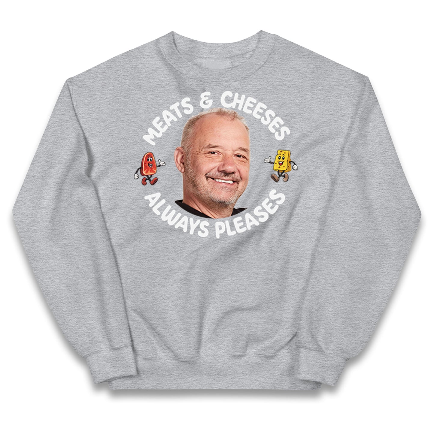 Meats & Cheeses Always Pleases Bob  Mortimer Kids Jumper