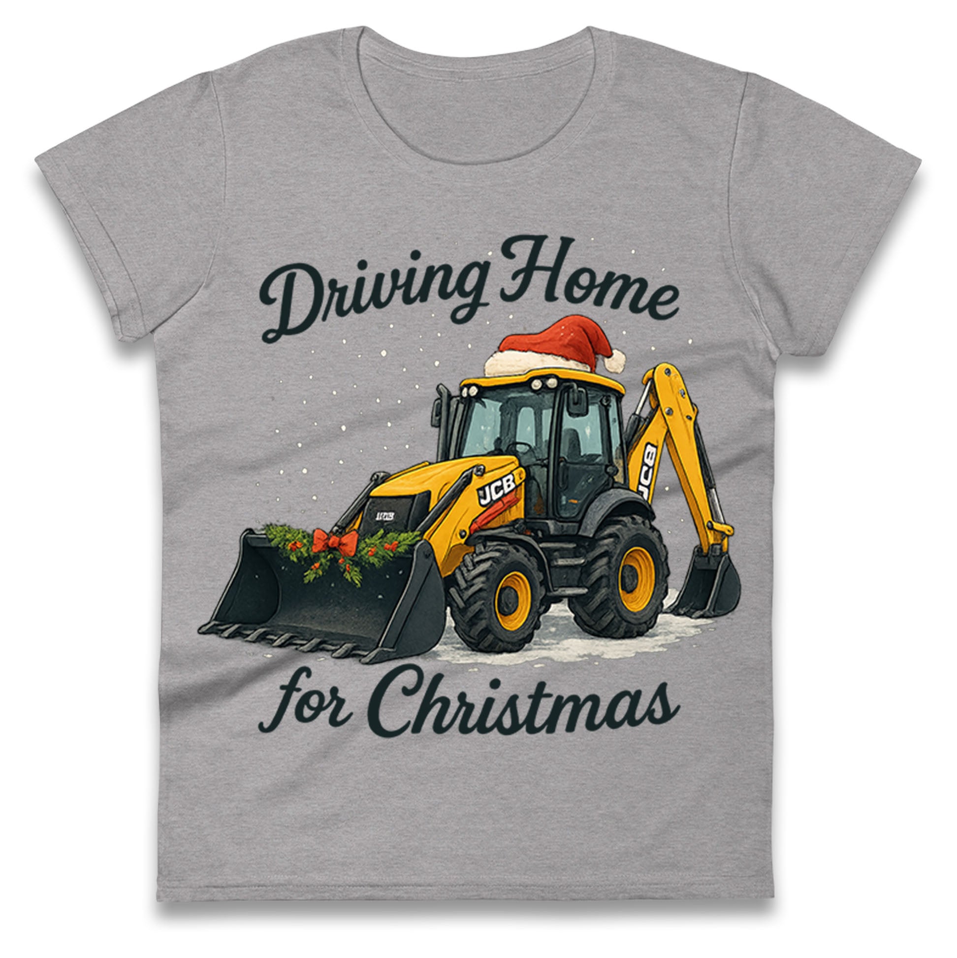 JCB Christmas Ladies T Shirt