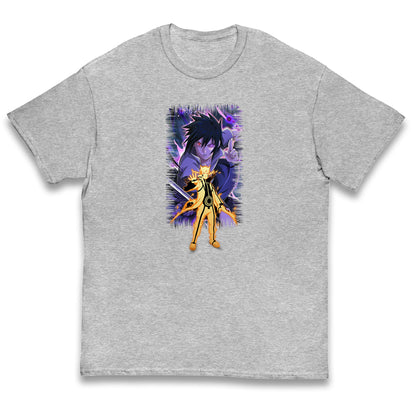 sasuke uchiha and naruto uzumaki t shirt