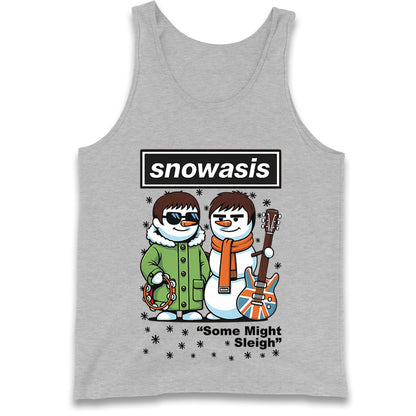 Funny Snowasis Might Sleigh Xmas Music Band  Tank Top