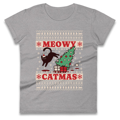 Christmas Cat Ladies T Shirt