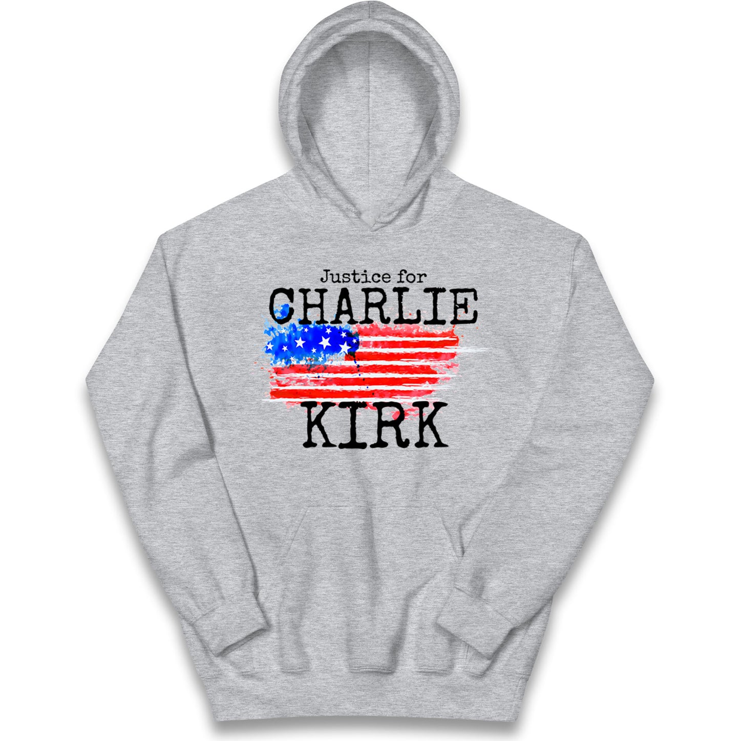 Justice For Charlie Kirk Kids Hoodie