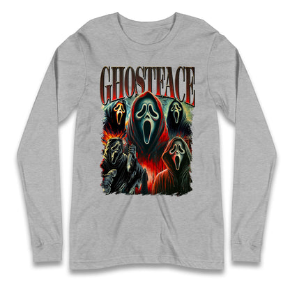 Ghost Face Halloween Bootleg Long Sleeve T Shirt