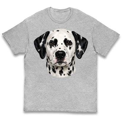 Dalmatian Dog Face Kids T Shirt 