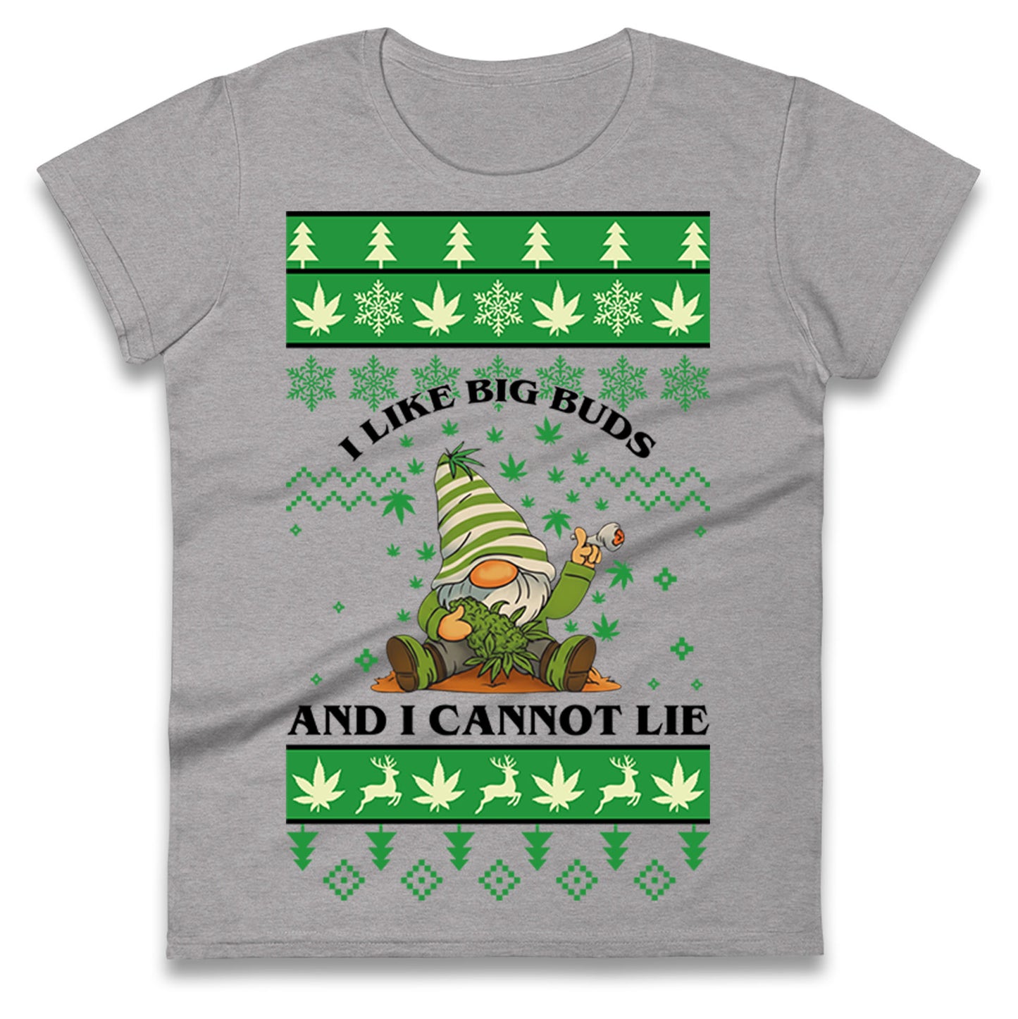 Cannabis Christmas Ladies T Shirt