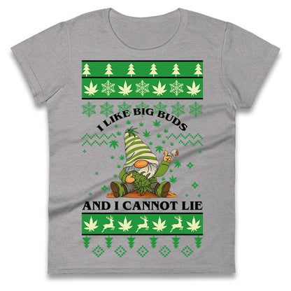 Cannabis Christmas Ladies T Shirt