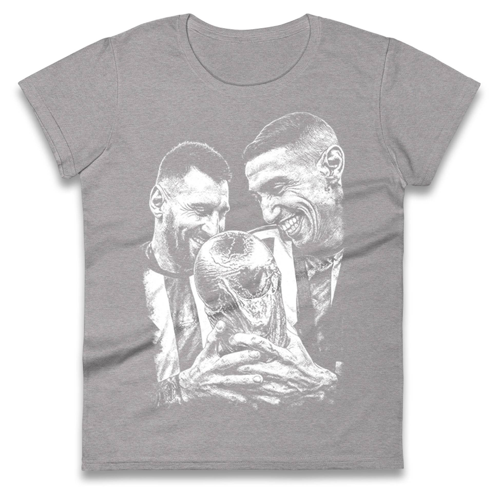 Lionel Messi Angel Di Maria Ladies T Shirt