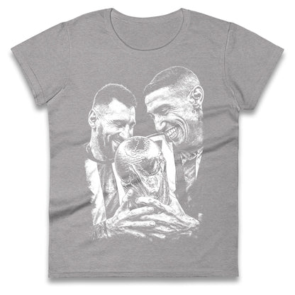 Lionel Messi Angel Di Maria Ladies T Shirt