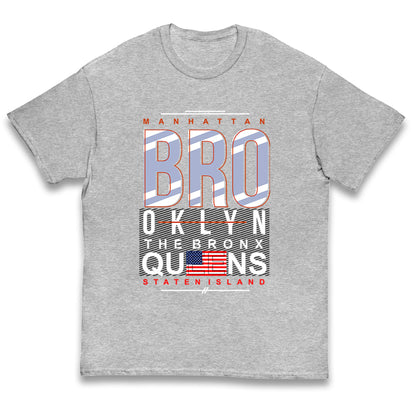 Brooklyn New York State Kids T Shirt