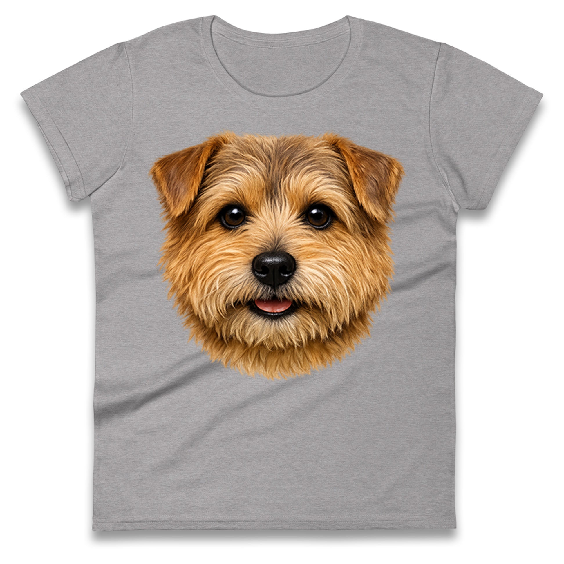 Norfolk Terrier Dog Face Ladies T Shirt