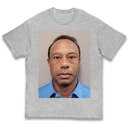 Tiger Woods Mugshot Kids T Shirt
