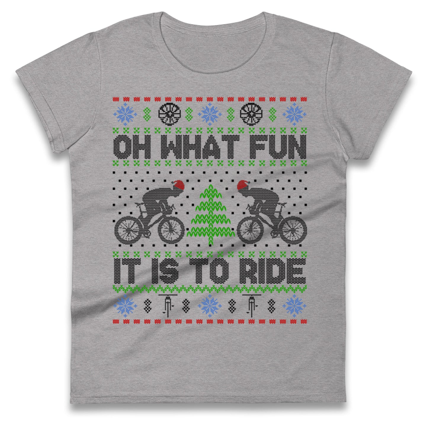 BMX Christmas Ladies T Shirt