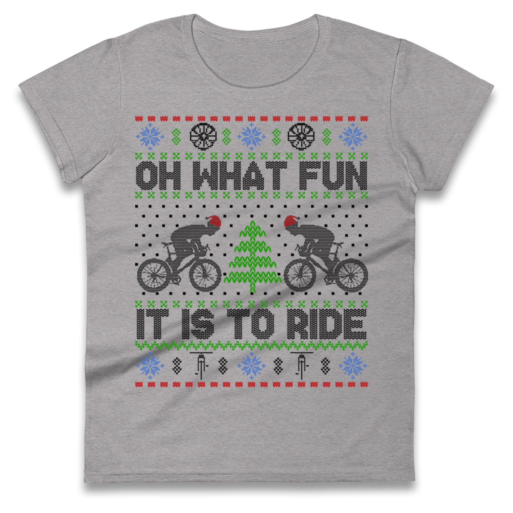 BMX Christmas Ladies T Shirt