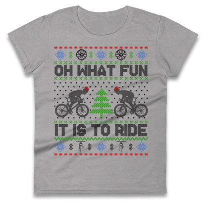 BMX Christmas Ladies T Shirt