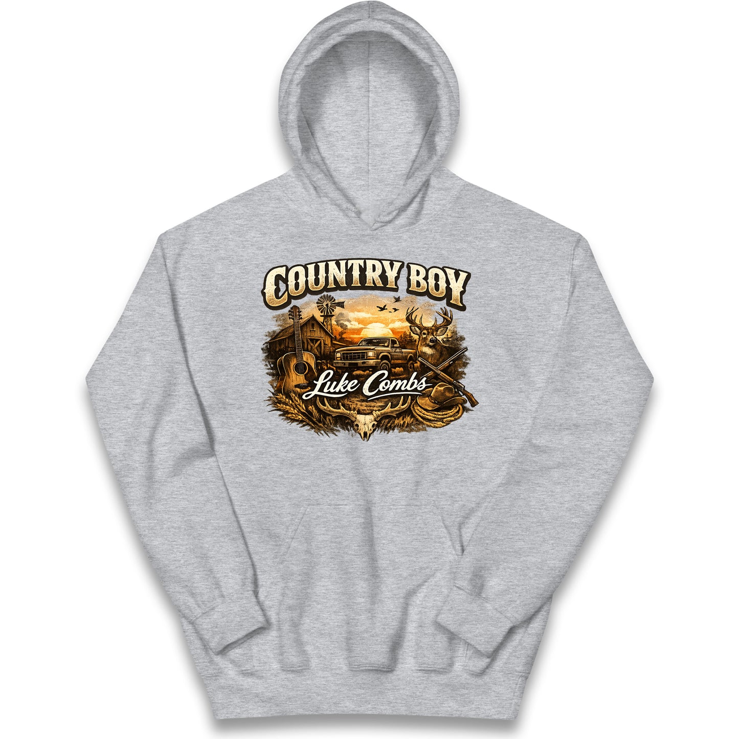 Luke Combs Country Music Kids Hoodie
