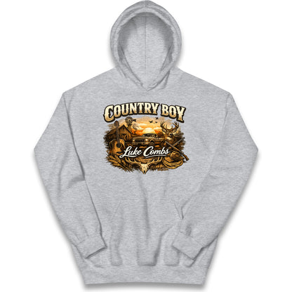 Luke Combs Country Music Kids Hoodie