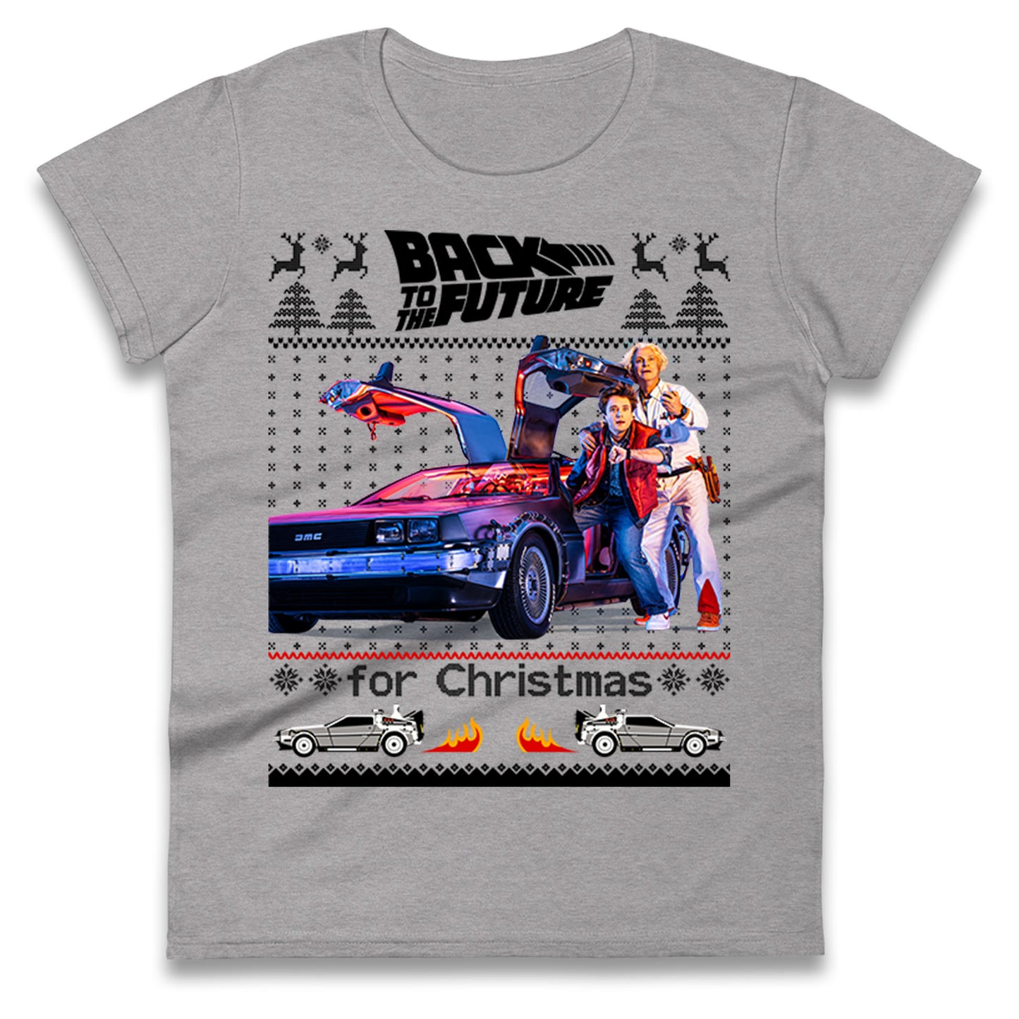 Back To The Future Christmas Ladies T Shirt