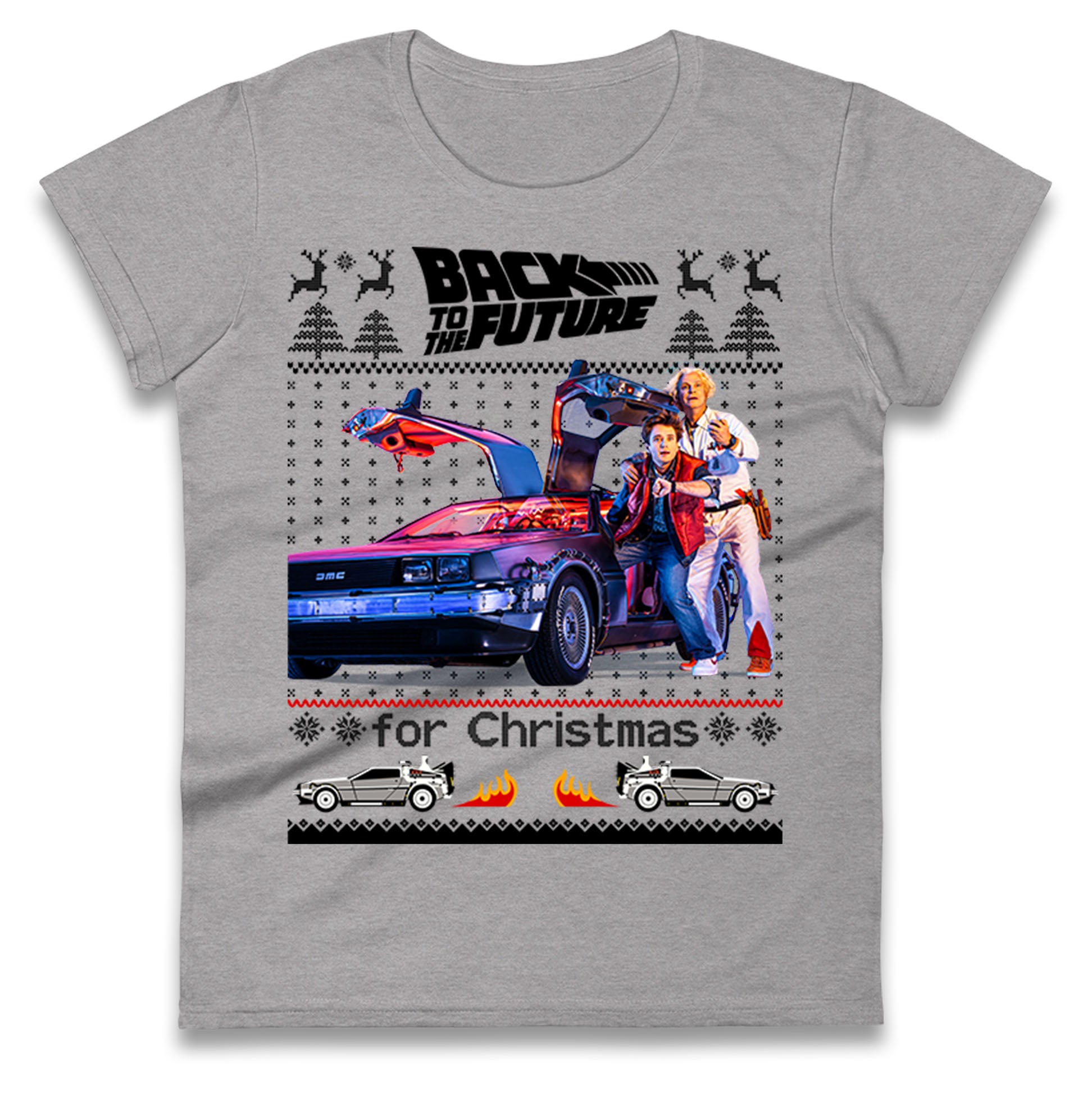 Back To The Future Christmas Ladies T Shirt