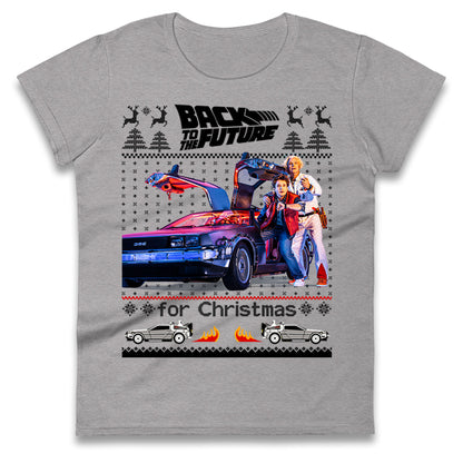 Back To The Future Christmas Ladies T Shirt