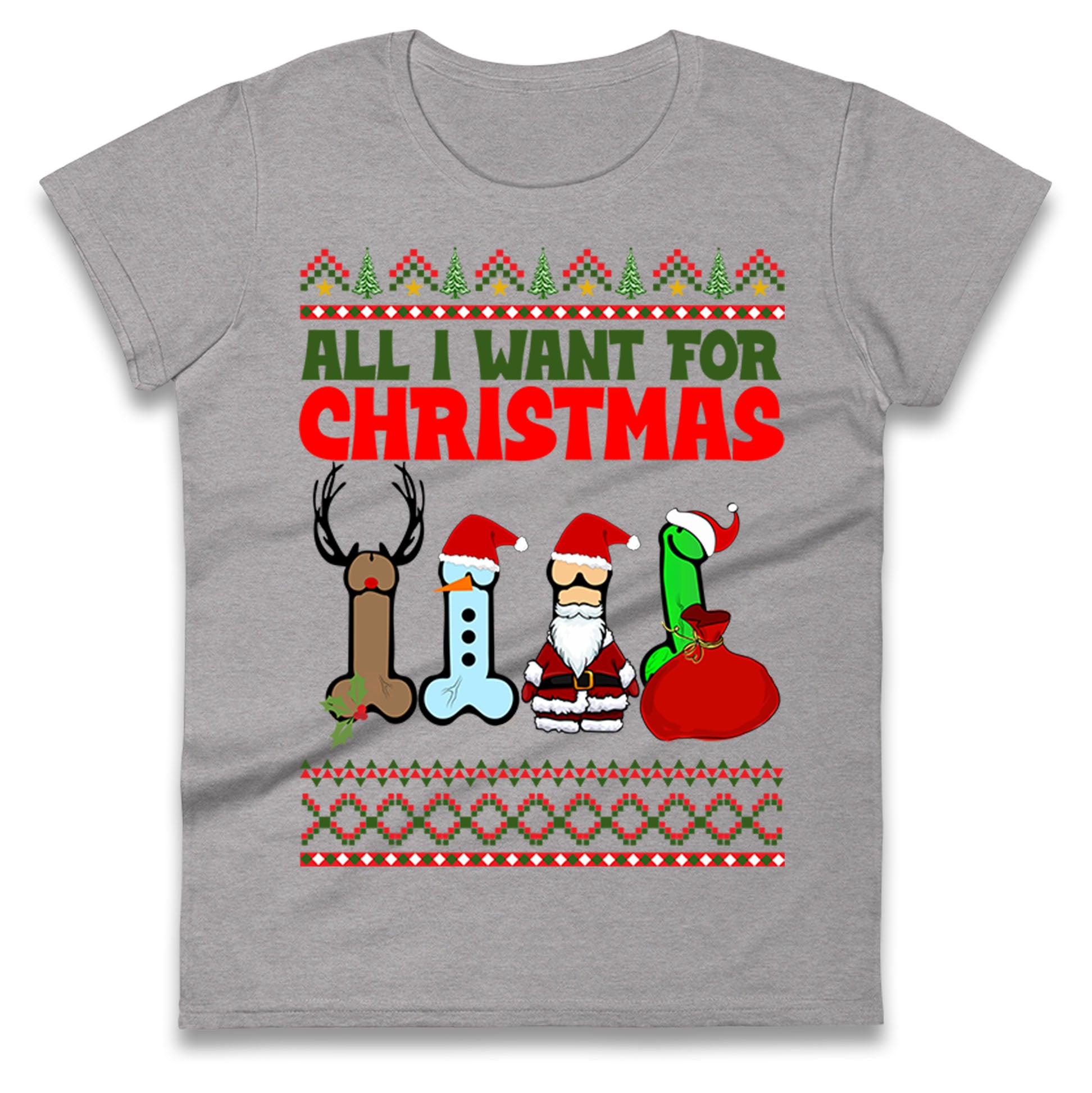 All I Want For Christmas Funny Adults Joke T Shirt