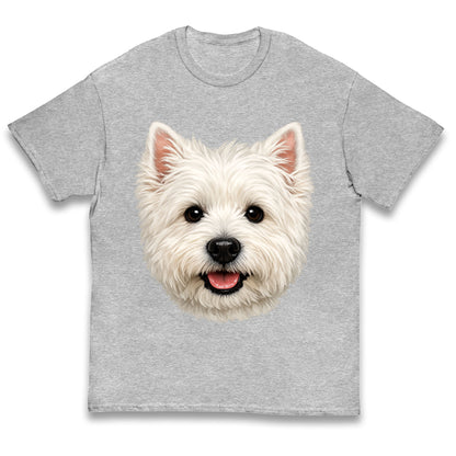 West Highland White Terrier Dog Face Kids T Shirt