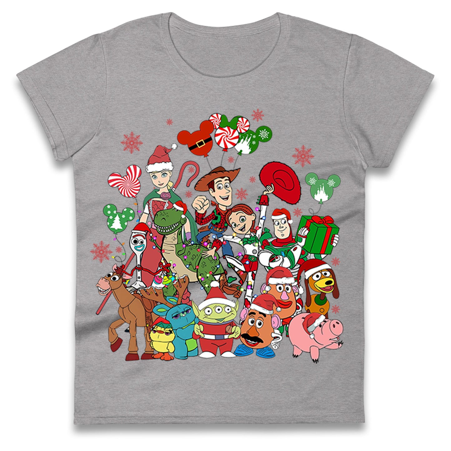 Toy Story Christmas Ladies T Shirt 
