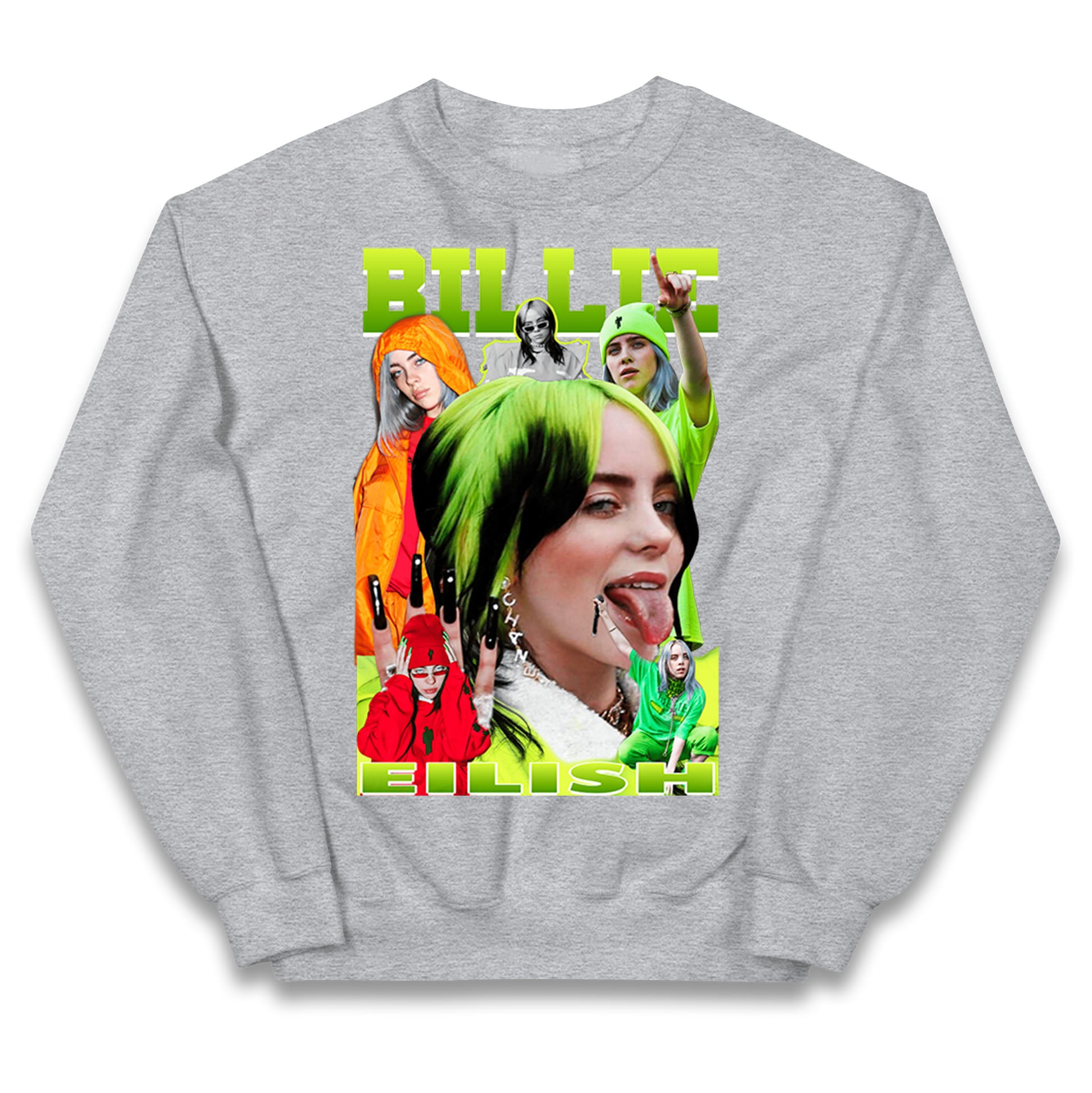 Billie Eilish Green Kids Jumper