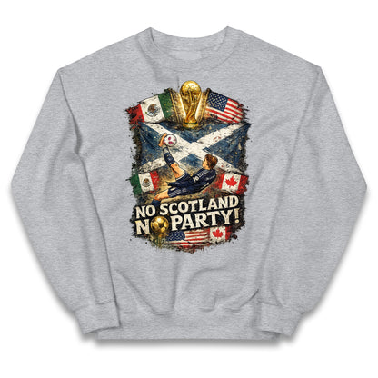 No Scotland No Party World Cup 2026 Kids Jumper