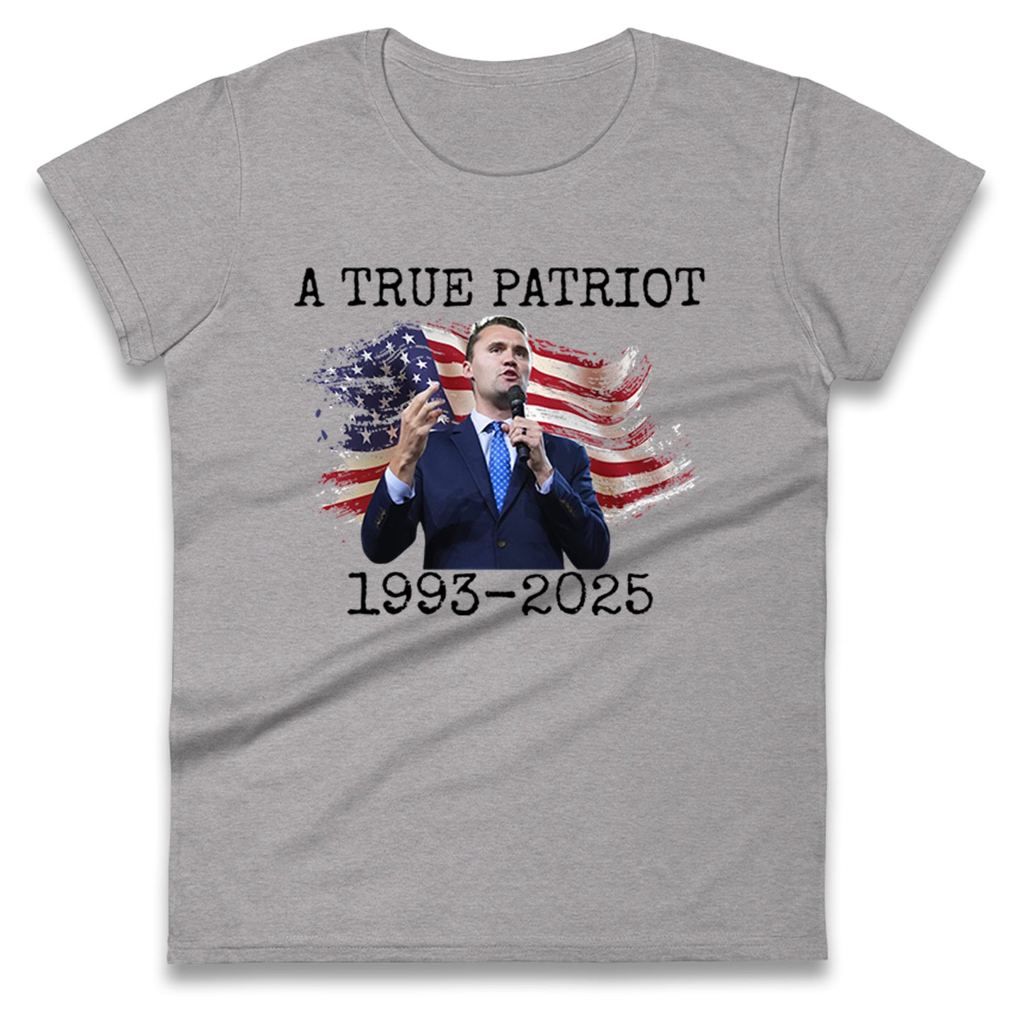 Charlie Kirk Tribute Ladies T Shirt