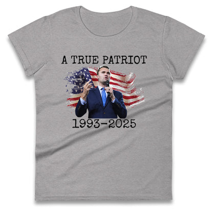 Charlie Kirk Tribute Ladies T Shirt