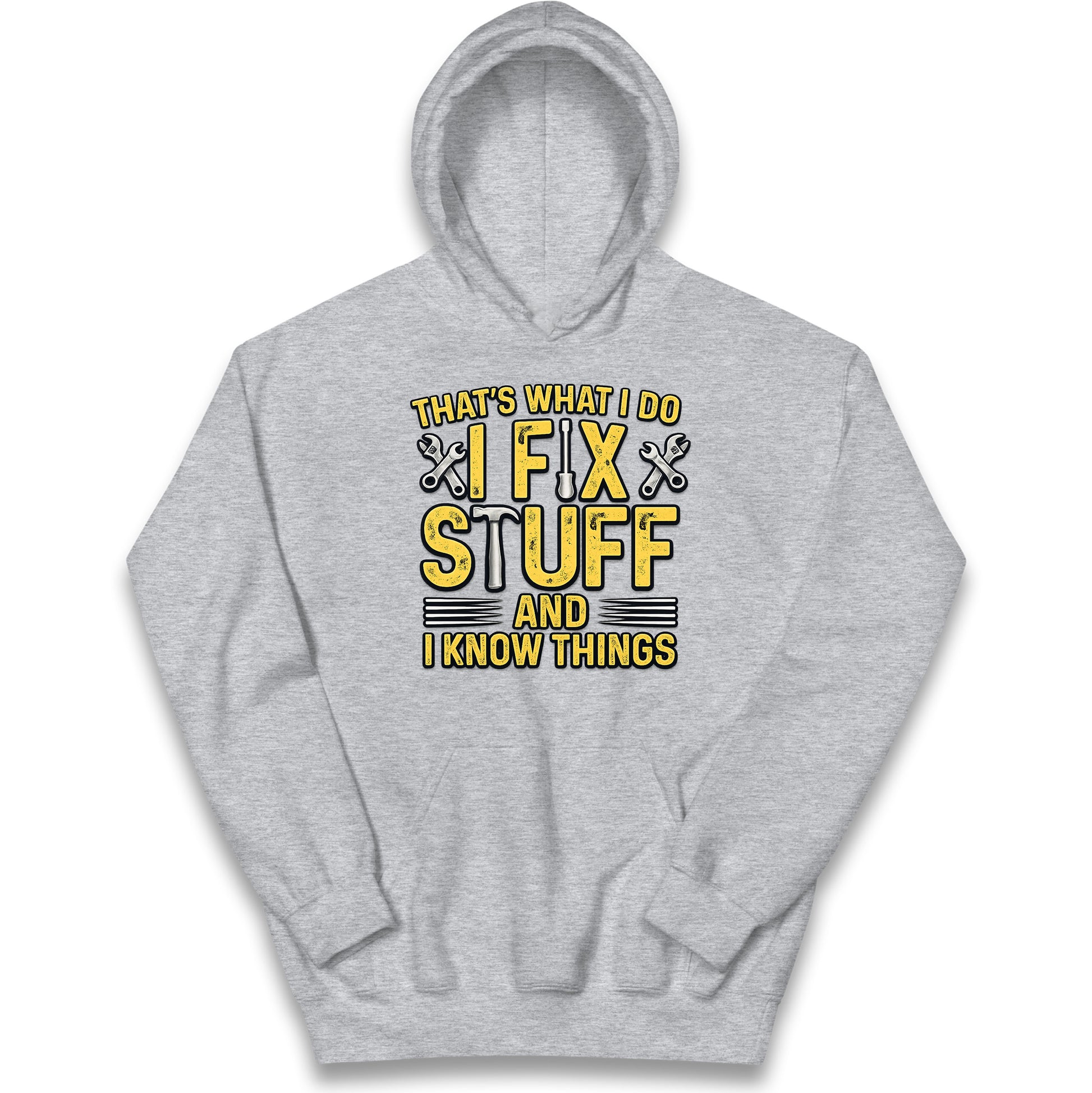 I Fix Stuff And I Know Things Kids Hoodie