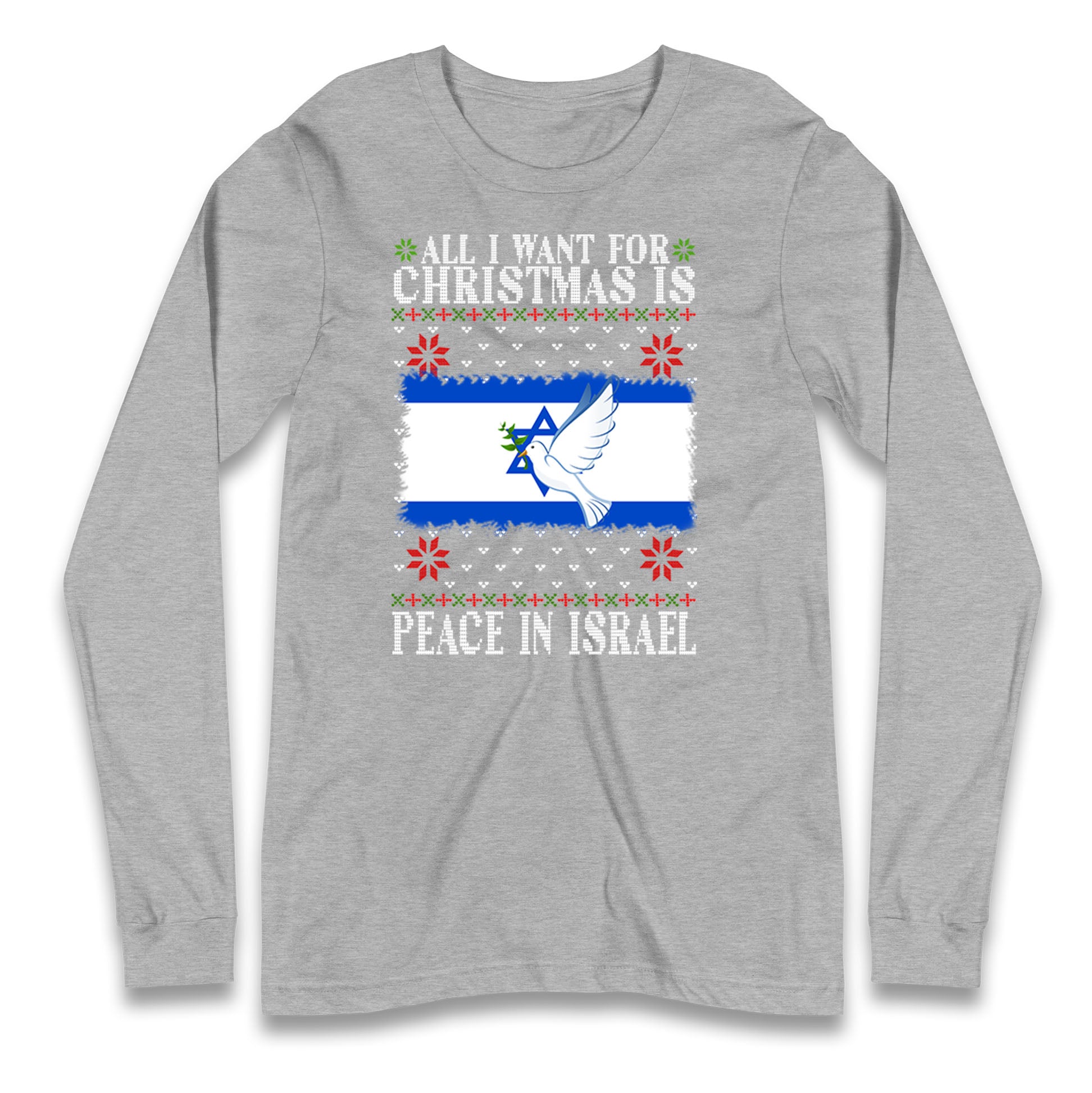 peace in israel long sleeve t shirt