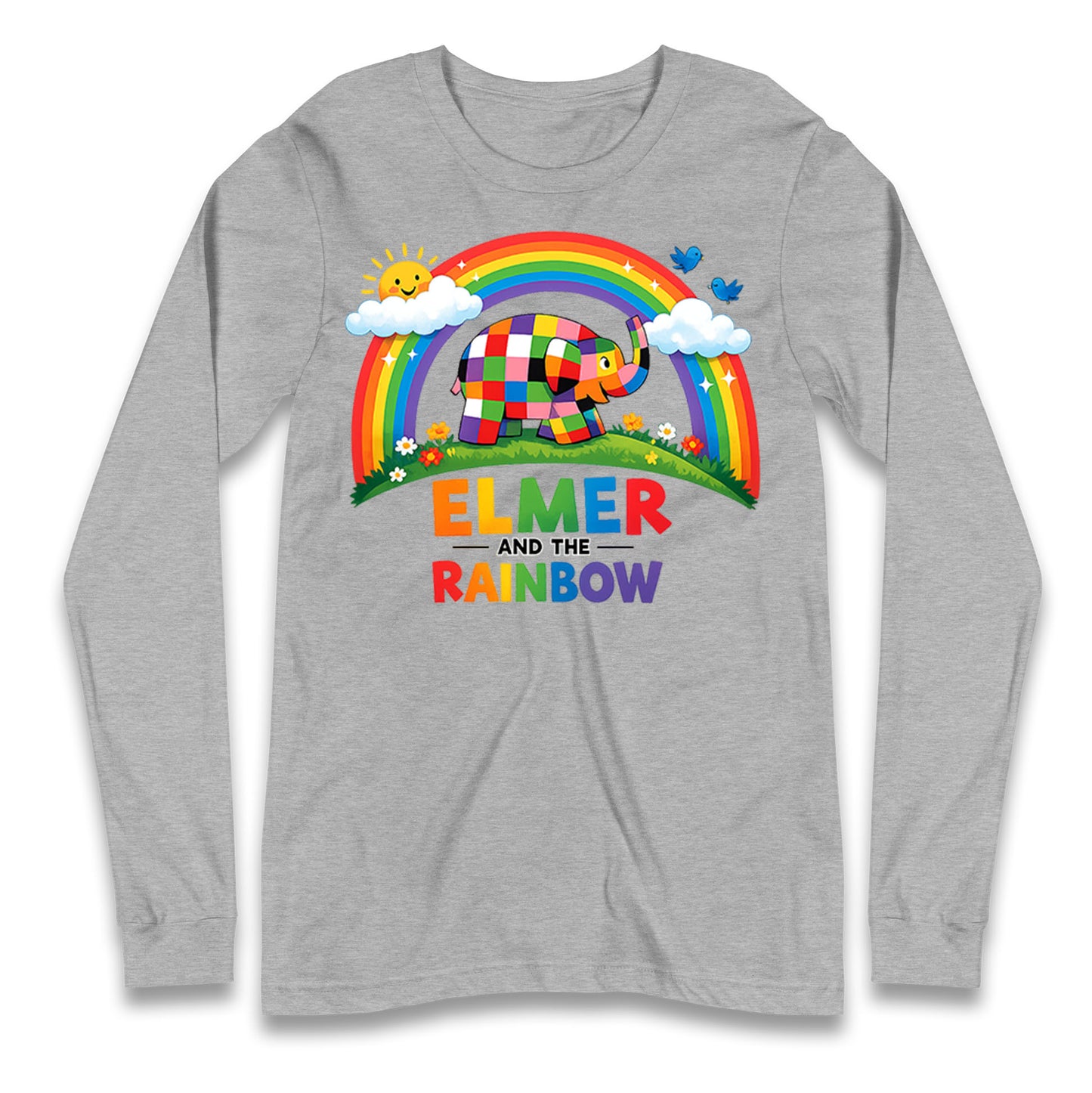 Elmer And The Rainbow Longsleeve T Shirt