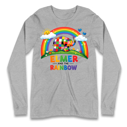 Elmer And The Rainbow Longsleeve T Shirt