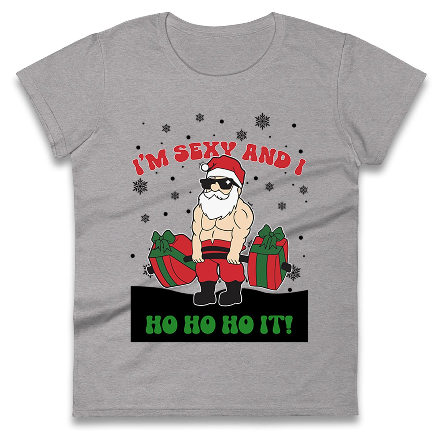 Santa Claus Ho Ho Ho Ladies T Shirt