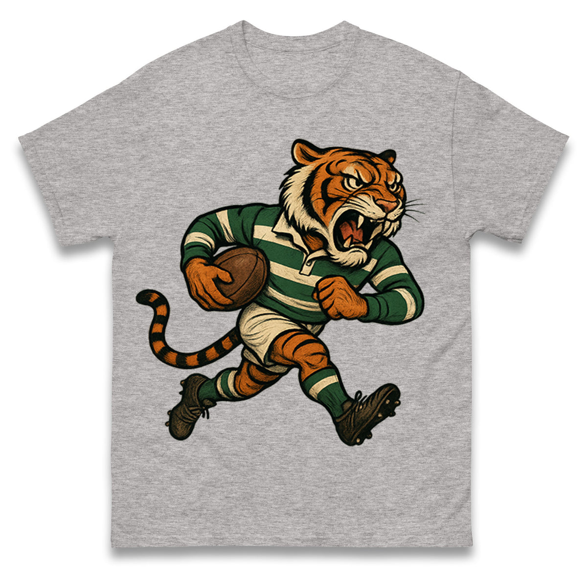 Retro Leicester Tigers Rugby Union T Shirt 