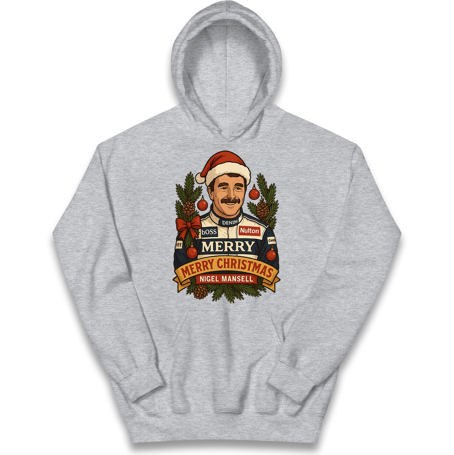 Nigel Mansell Christmas Kids Hoodie

