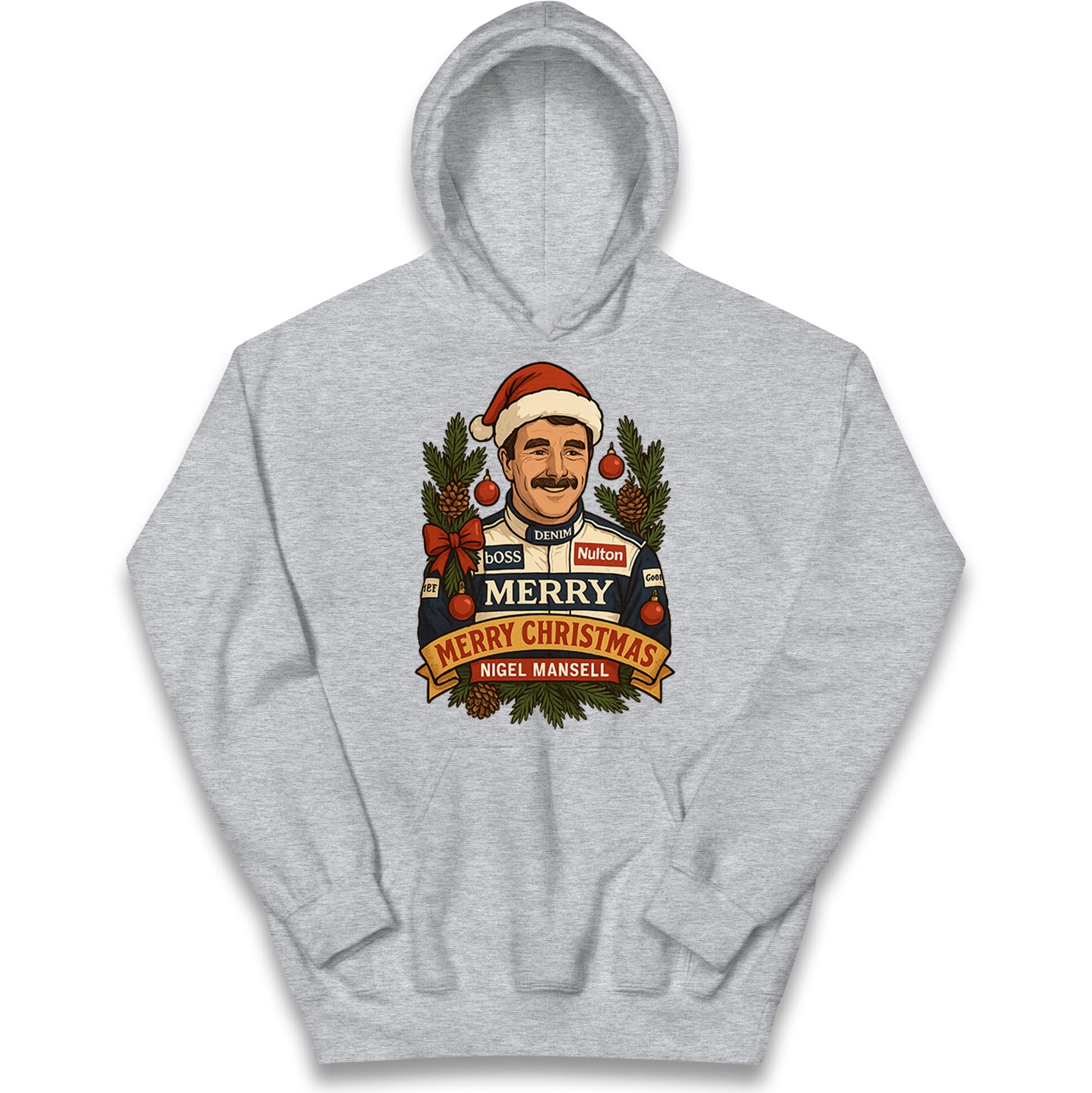 Nigel Mansell Christmas Kids Hoodie
